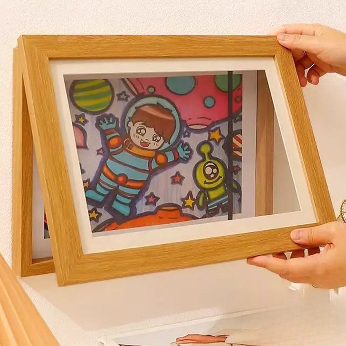 Çocuk Resim Sanat Çerçevesi, Mıknatıslı-Kapaklı, A4