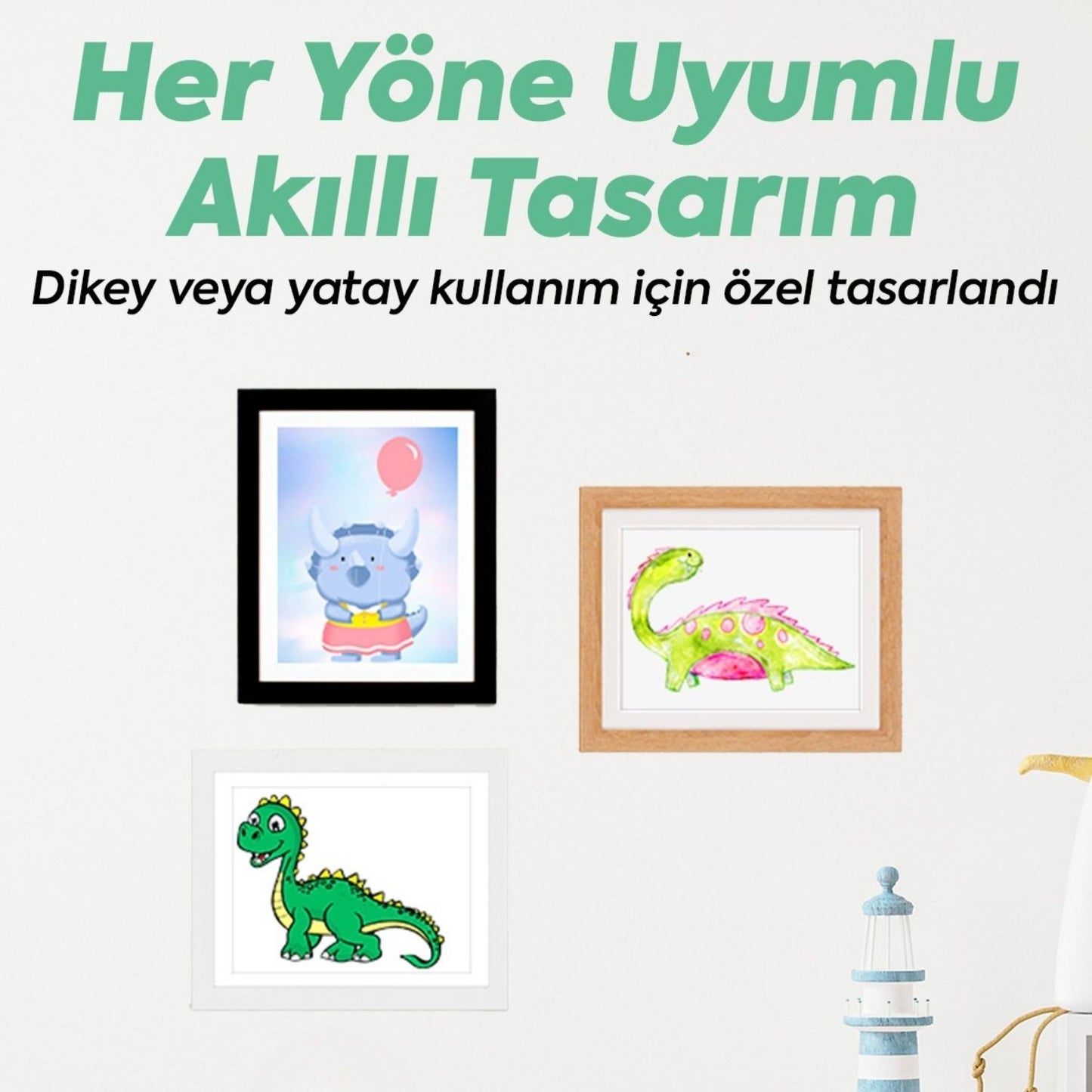 Çocuk Resim Sanat Çerçevesi, Mıknatıslı-Kapaklı, A4