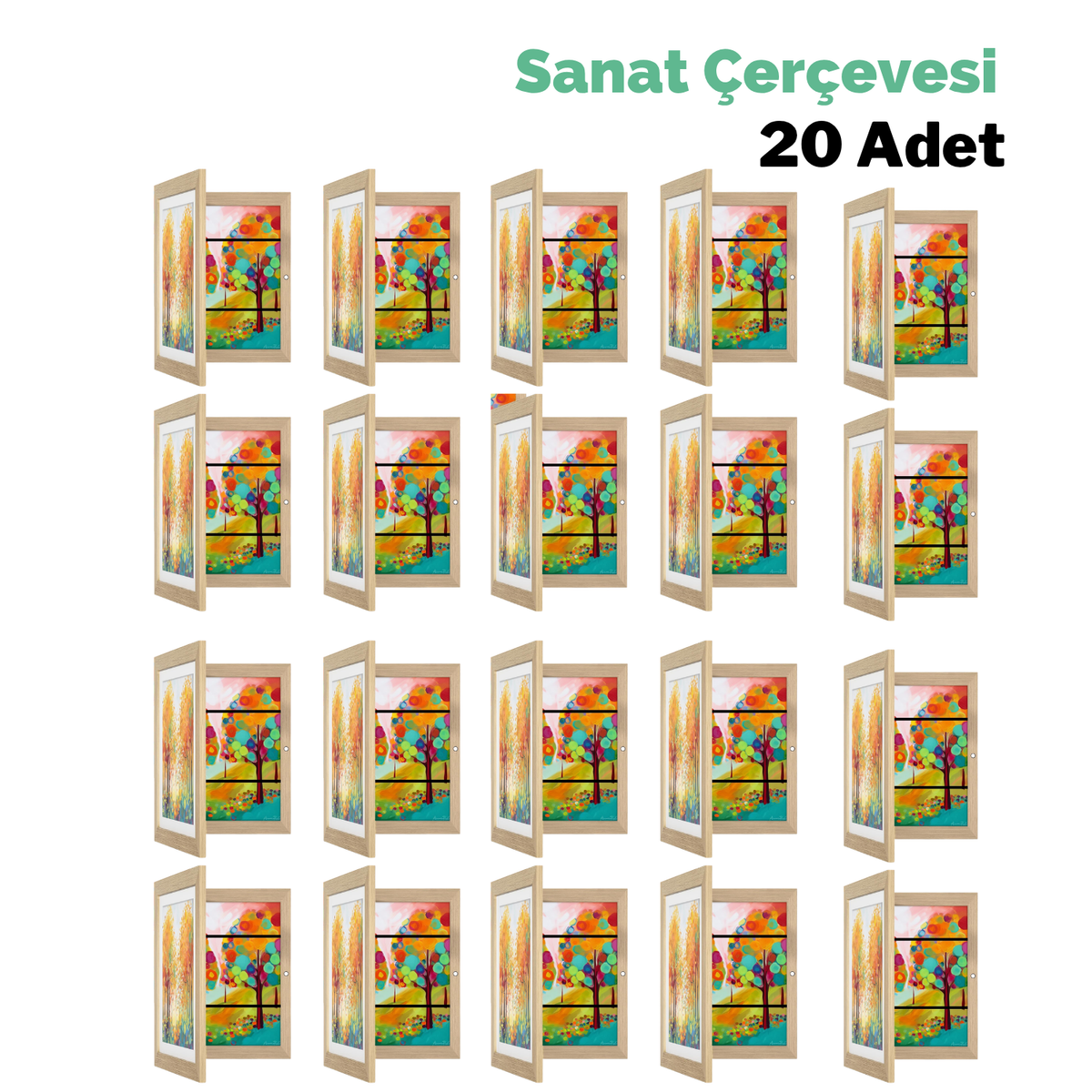 20 Adet Çocuk Sanat Çerçevesi