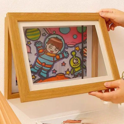 Çocuk Resim Sanat Çerçevesi, Mıknatıslı-Kapaklı, A4