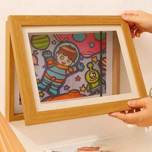 Çocuk Resim Sanat Çerçevesi, Mıknatıslı-Kapaklı, A4