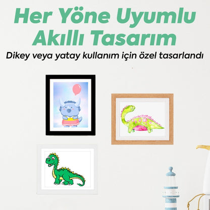 Çocuk Resim Sanat Çerçevesi, Mıknatıslı-Kapaklı, A4