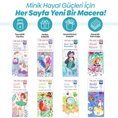 Renk Paletli Sulu Boya Kitabı + Fırça