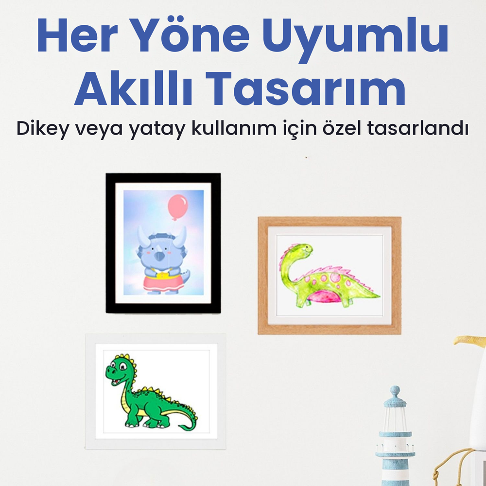 Çocuk Resim Sanat Çerçevesi, Mıknatıslı-Kapaklı, A4