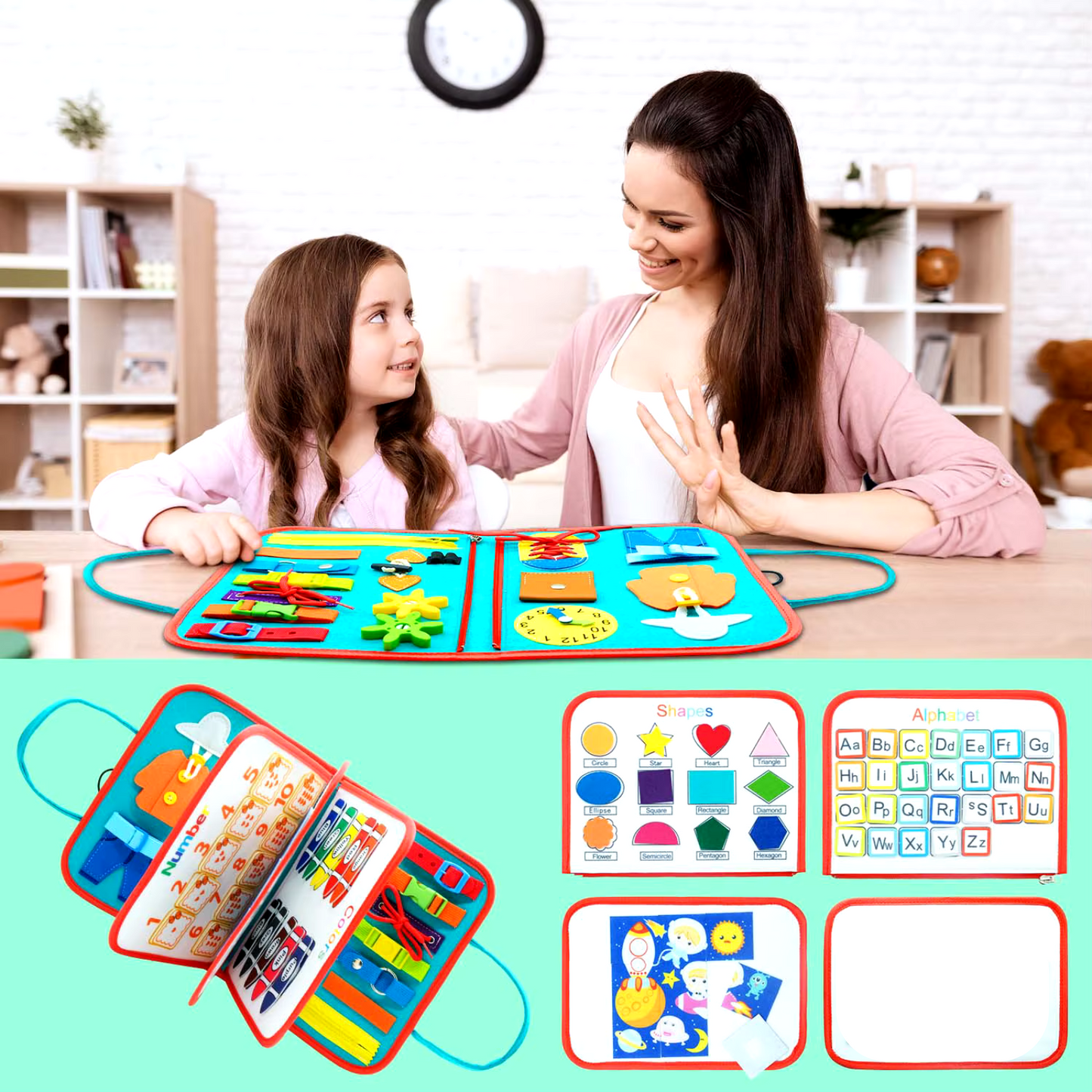 Montessori Busy Board Keçe Eğitim Çantası